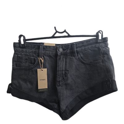 Thrills Remi Rolled Low Rise Baggy Denim Shorts Ash Black Size 26 – BNWT