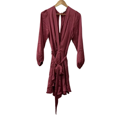 Sheike Womens  Size 16 Long Sleeve Dress Maroon