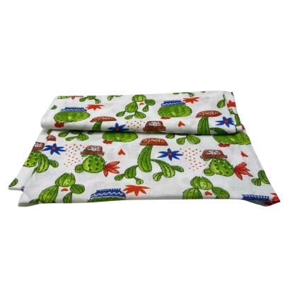 Funky Cactus Print Cotton Mix Fabric 116 x 98 cm      FAB3