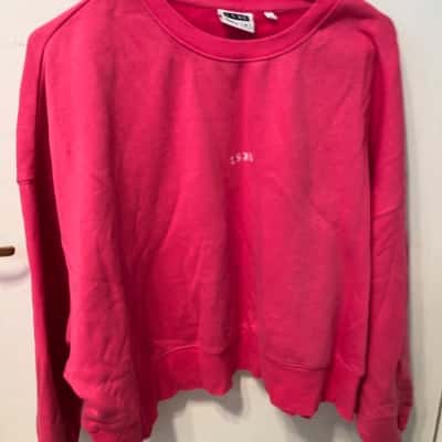 LSKD Womens  Size M Cropped Jumper Pink  / White 