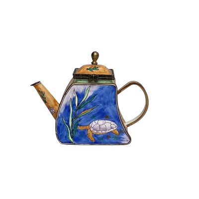 Kevin Chen Enamelled Teapot Trinket Box 