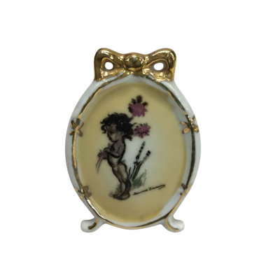 Vintage Brownie Downing Aboriginal Tinka Girl Small Standing Display Plate