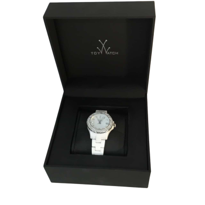 Toywatch Plasteramic White Bling Watch extra links