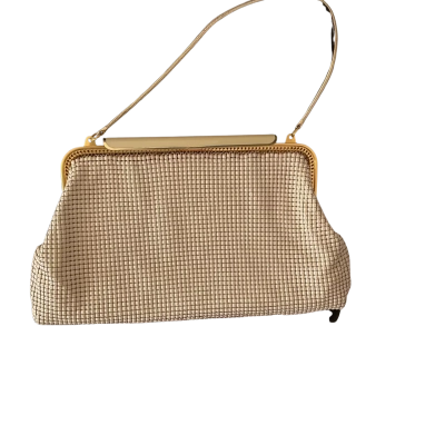 Glomesh -women’s handbag cream/gold with mirror