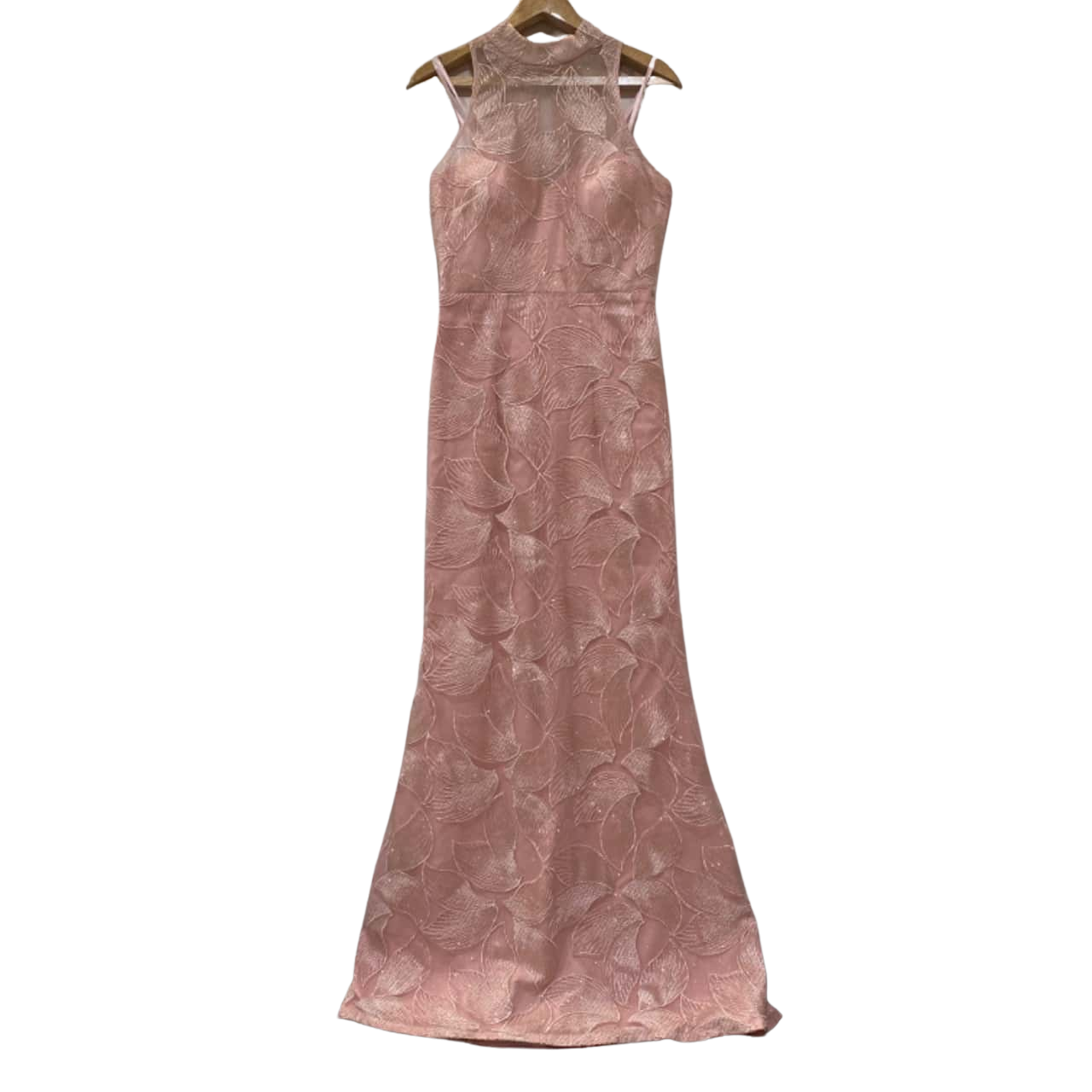Bariano Womens Size 10 Pink & Gold Halter Neck Fishtail Dress, BNWT(s)