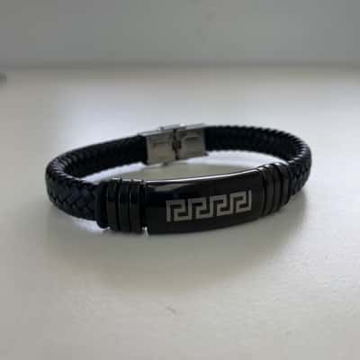 Stainless Steel Leather Bracelet