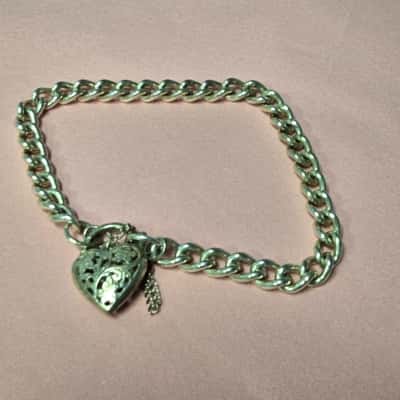  Womens Sterling Silver Bracelet 925 - heart