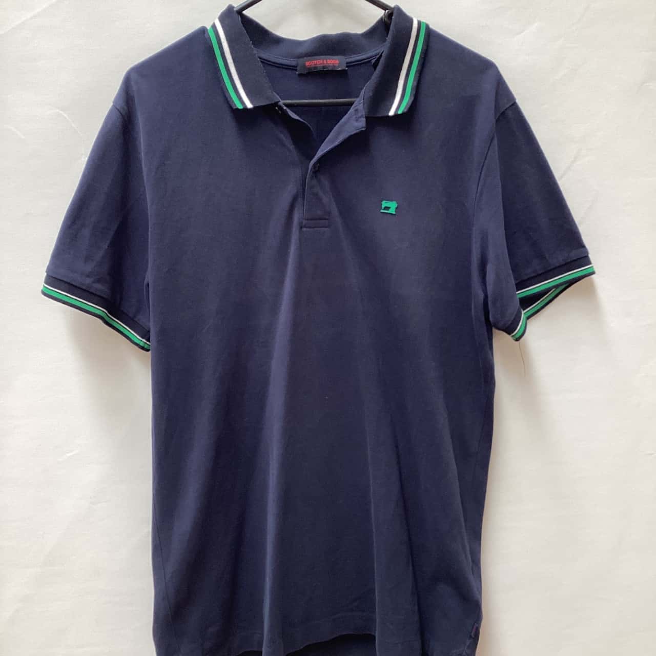 Scotch and Soda Mens Structured Ribbed Relaxed-Fit Polo in Eggnog