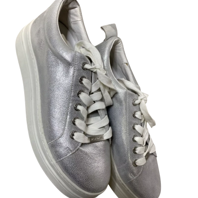 J/ Slides Nyc Platino Metallic Wash, Sapphire,  Size 7 