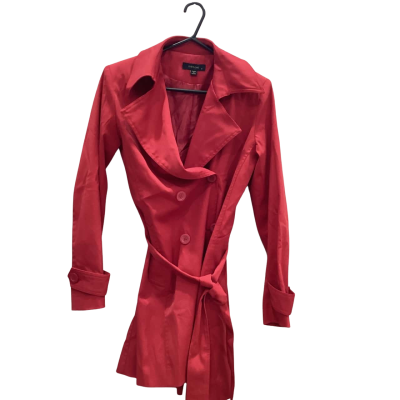 Overload Womens Size 8 Red Winter Trench Coat
