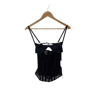 White Fox Womens  Size S Bustier Black Lace