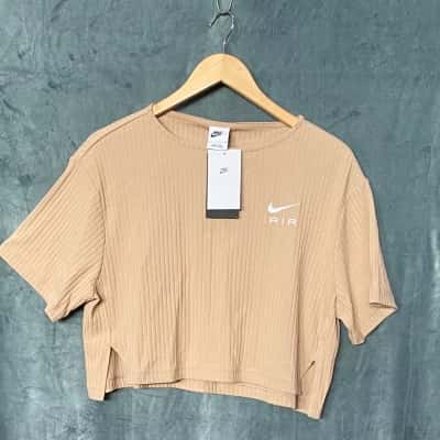 Nike Womens  Size S Short Sleeve Top Beige / Brown 