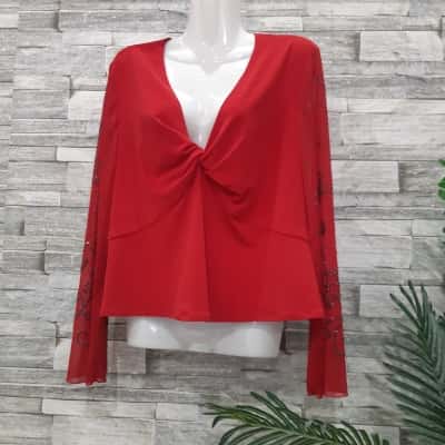 Eve Hunter Womens  Size 20 party top Black  / Red 