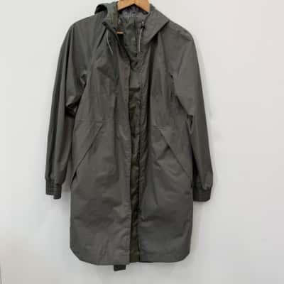 Decathlon Khaki Raincoat Long - Size M 