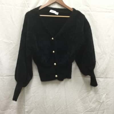 Misha Womens Size 8 Cardigan Black  