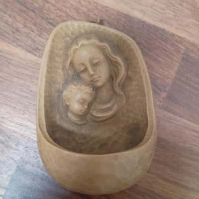 Mother & Child Resin Font Stoup