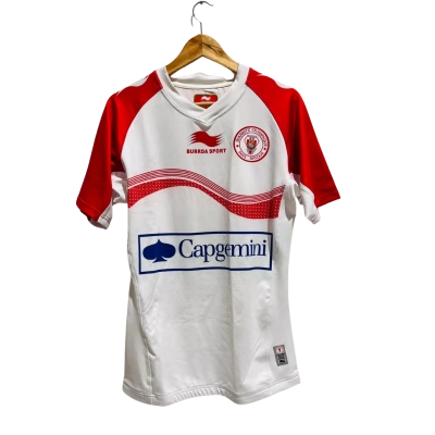  Burrada Mens  Size L Jersey Cream / Navy Blue / Red 