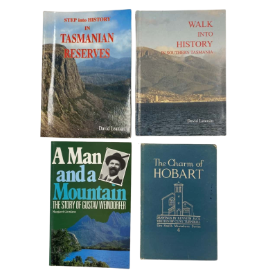 4 Tasmanian PB Books, Reserves, Walk In History, Charm Of Hobart, Cradle Mountain