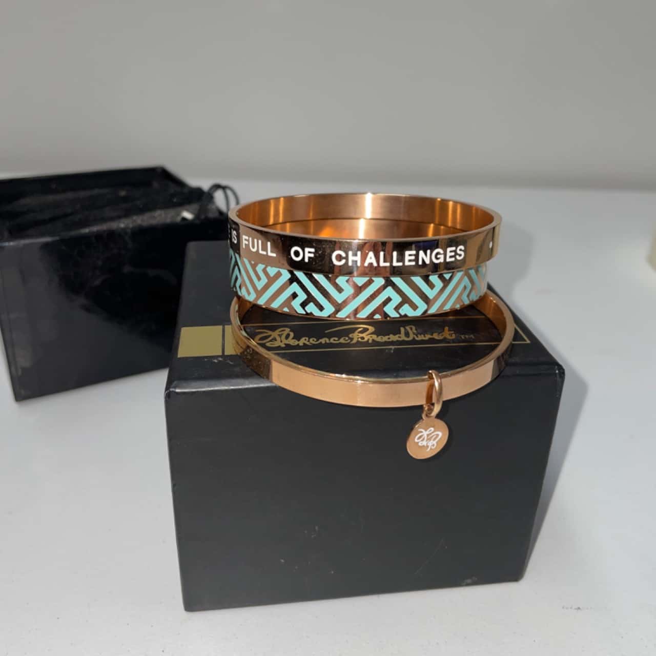 Florence Broadhurst Rose Gold Bracelets x 3 s
