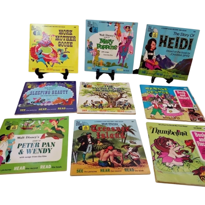 Vintage Children's Record And  Set Bundle