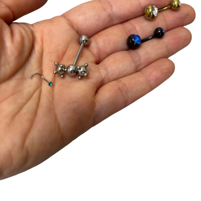 Mix of 15+ body piercing jewellery