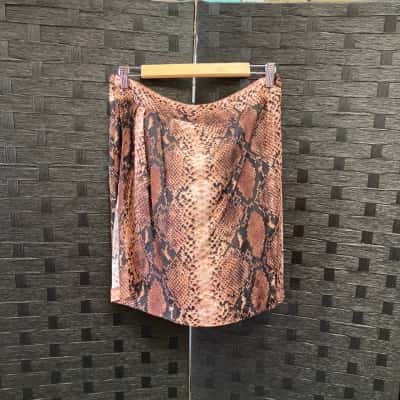 Witchery Womens  Size 12 Midi Skirt Black  / Brown 