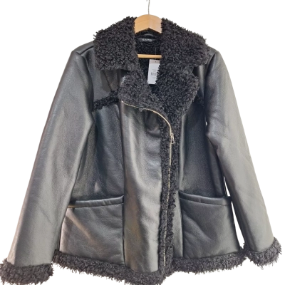 EVANS Borg Biker Jacket - size 18