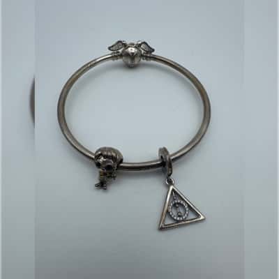 Pandora Harry Potter Bangle w/ Charms Stamped S925 ALE WBEI