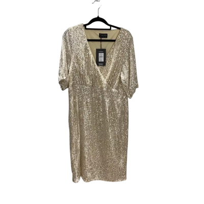 Pink Dusk Womens  Size 16 Formal Dress / Midi Dress Nude / Silver Sequins RRP $149.99