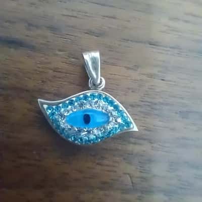 Eye Design Pendant Stamped '925'