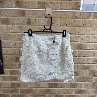 Cameo Womens we have love skirt white Size M 