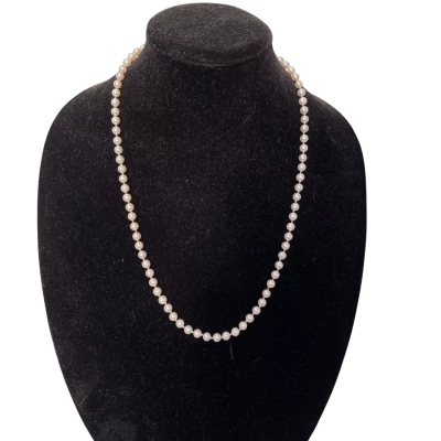 Women's Cream Necklace - 65cm 