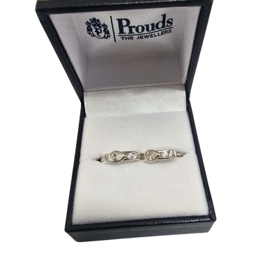 Sterling Silver 925 Cubic Zircon Hoop Earrings