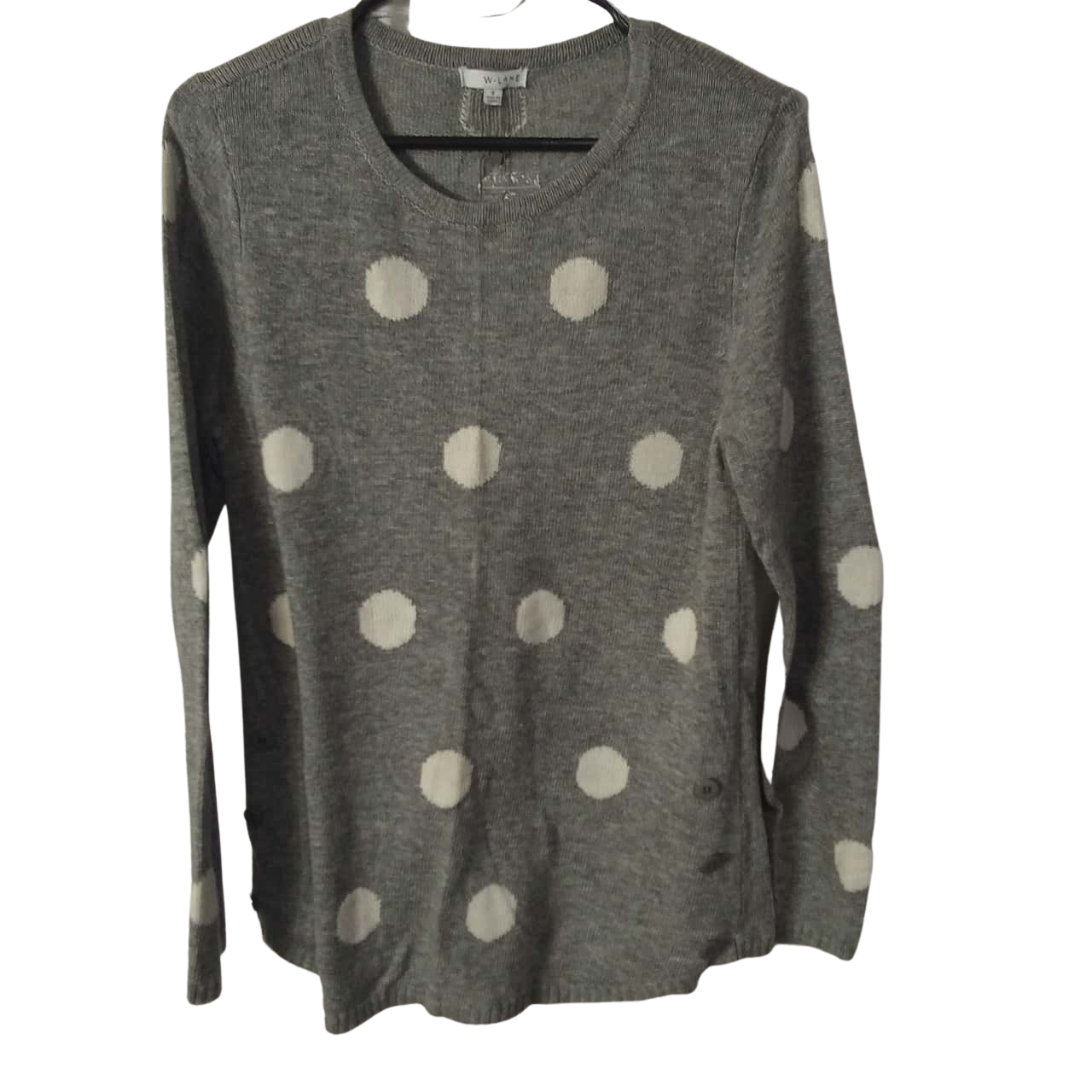 W.Lane Ladies Silver Polka Dot Jumper Size S NWT RRP 89.99