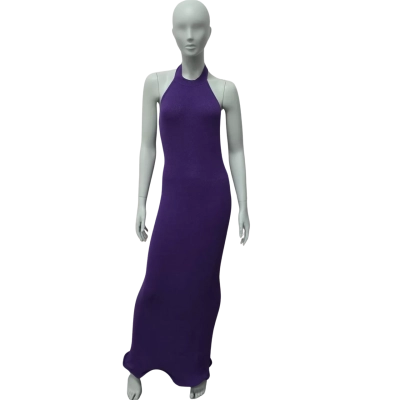 Meshki Womens  Size M Cocktail Dress / Halter Neck Dress / Maxi Dress Purple 
