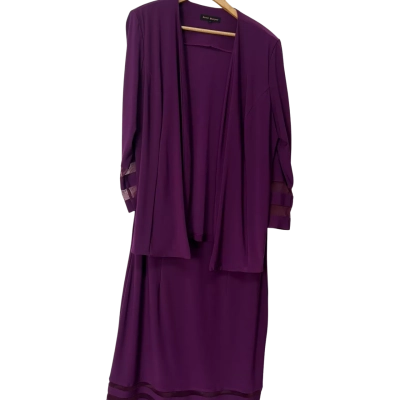 BNWT Jesse Harper Size 20 Purple dress with Jacket rrp$330