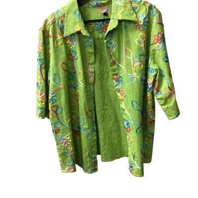  Womens  Size 18 Short Sleeve Shirt 100% Cotton K
