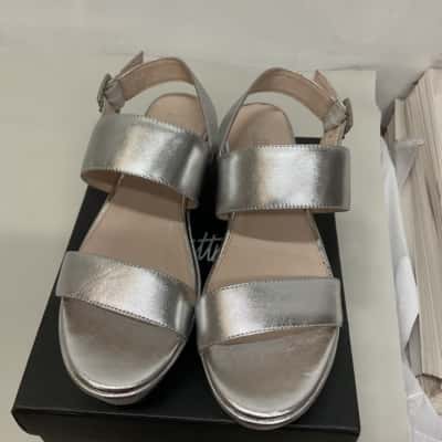 Women’s Wittner  Size 38 matal silver wedge sandles