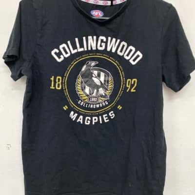 Collingwood AFL Kids  Size 16 T-Shirt Black  