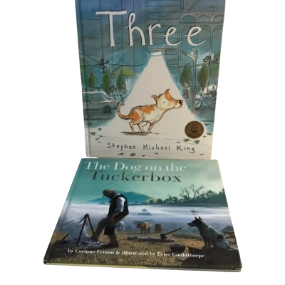 The Dog on the Tuckerbox and Three Hard Cover Books as pictured