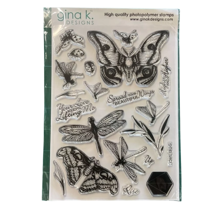 New Gina K Designs - Spread Your Wings Photopolymer Stamp Set