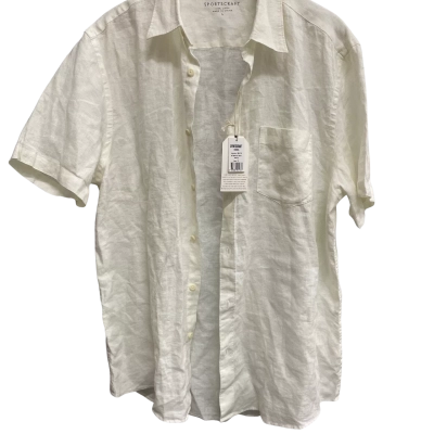Mens  Size L Cream Shirt Linen