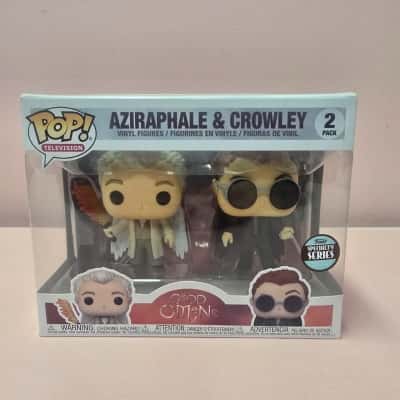 Vaulted Funko Pop: Good Omens Aziraphale & Crowley 2-Pack Specialty Series Exclusive