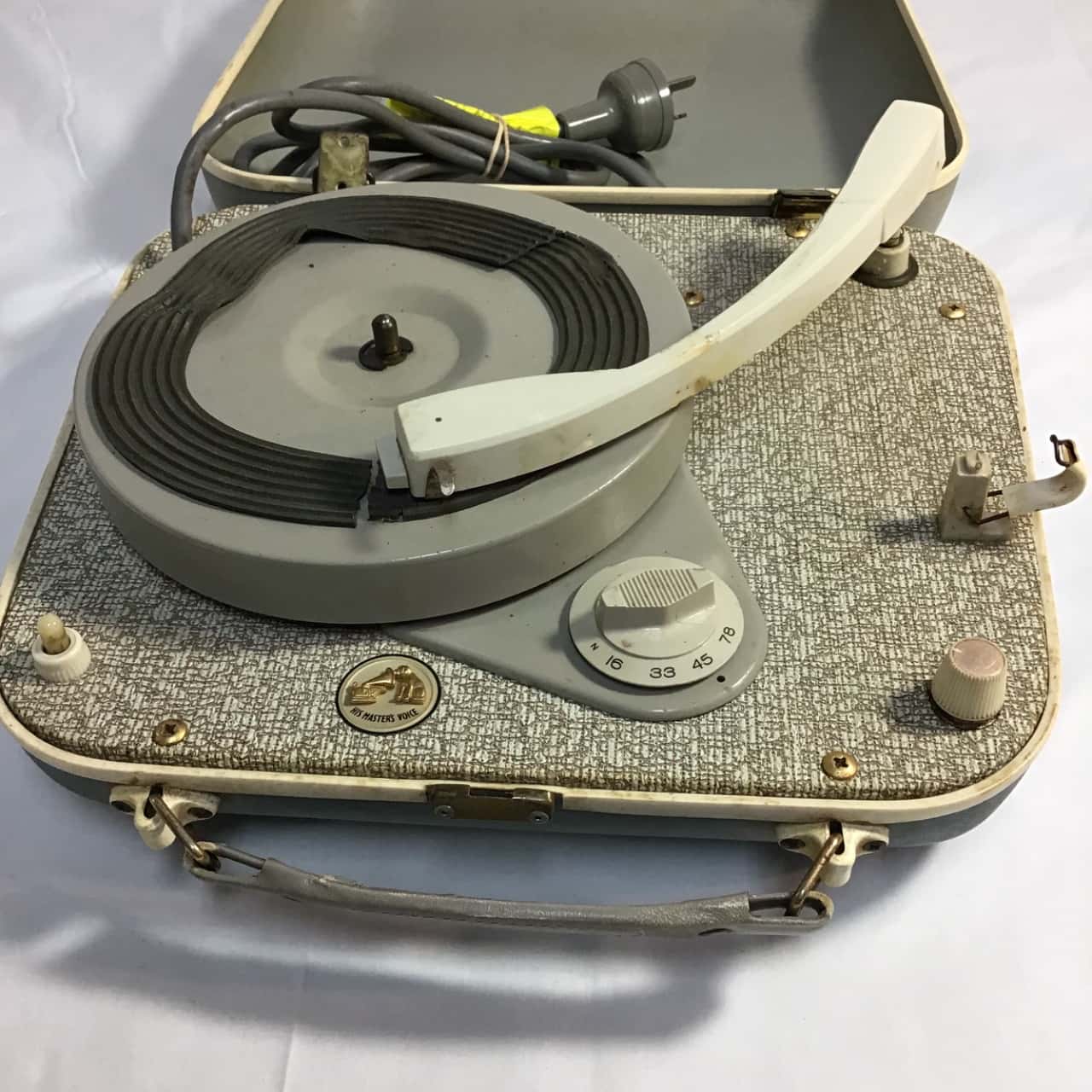 Vintage HMV Portable Record Player in Carry Case(s)