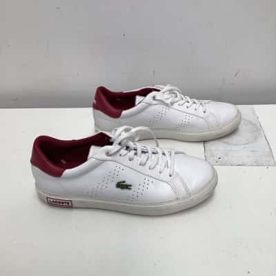 Lacoste Womens  Size  UK 4 sneakers white with maroon