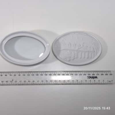 Höchst Trinket Dish Lid Vintage White 