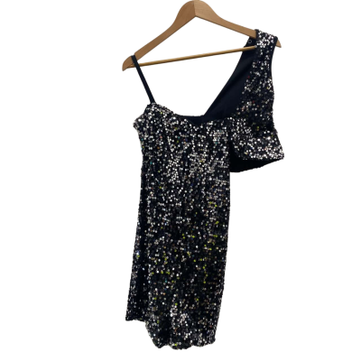 Kelle Womens  Size L Mini Dress Black sequin