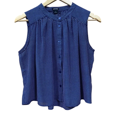 Monki Navy/White Polka Dot Blouse Size S