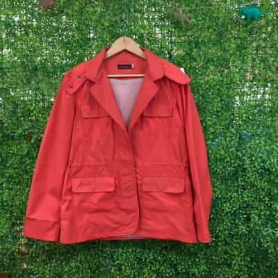  Womens  Size 14 Hooded Jacket Burnt Orange 