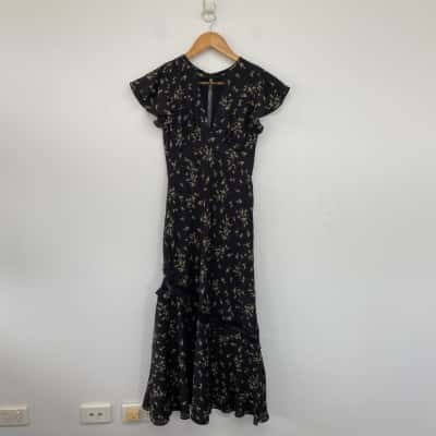 Forever New Spring Ditsy Lara Lace Insert Maxi Dress Size 6 